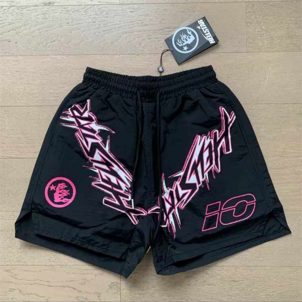 Hellstar Black and Pink Athletic Shorts